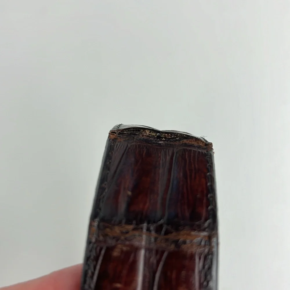 Torino South American Crocodile Western Belt Sz 38